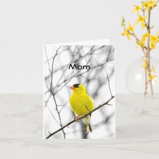 "MOM" OP UW BIRTHDAY TWEEHAPPY BIRTHDAY KAART (Gele Bloem)