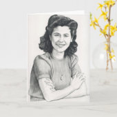 Mom Original Art Wenskaart Kaart (Gele Bloem)