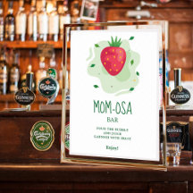 Mom-osa Aardbei Groen Rood Fruit Baby shower