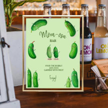 Mom-osa augurken Komkommer Groen Baby shower