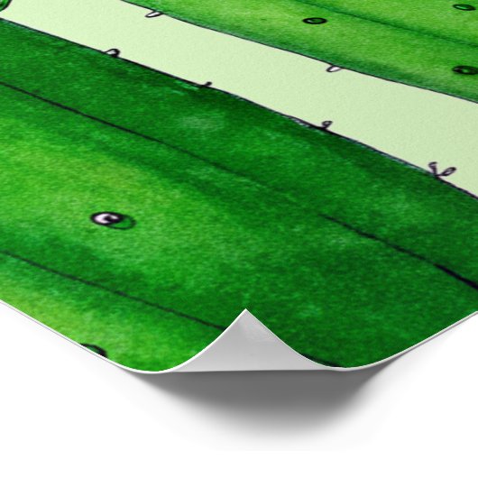 Mom-osa augurken Komkommer Groen Baby shower Poster (Hoek)