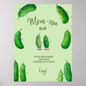 Mom-osa augurken Komkommer Groen Baby shower Poster (Voorkant)