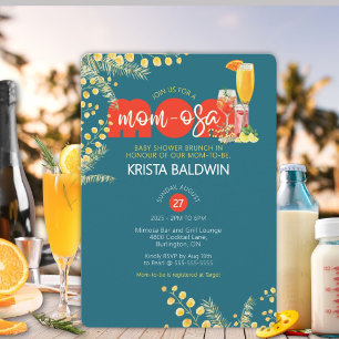 Mom-osa Baby shower brunch uitnodiging
