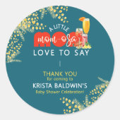 Mom-osa Baby Shower Stickers (Voorkant)