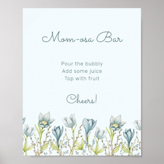 Mom-osa Bar Baby shower Poster (Voorkant)