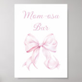 Mom-osa Bar Baby shower Tafelteken Poster (Voorkant)
