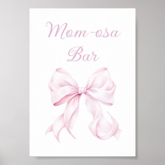 Mom-osa Bar Baby shower Tafelteken Poster (Voorkant)