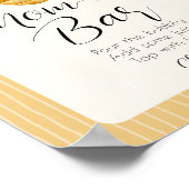 Mom-osa Bar Bee Themed Baby Shower Table Sign Poster (Hoek)