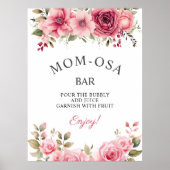 Mom-osa Bar Bloemen Baby shower Roos Kleurrijke Ba Poster (Voorkant)