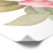 Mom-osa Bar Bloemen Baby shower Roos Kleurrijke Ba Poster (Hoek)