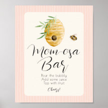Mom-osa Bar Roze Bij Thema Meisje Baby Shower Bord