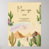 Mom-osa Desert Oh Cactus Boho Arch Baby shower Poster (Voorkant)