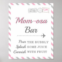 Mom-osa Mimosa Bar Drink Reis Vliegtuig Feestje