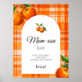 Mom-osa Sinaasappel 3D Citrus Plaid Getrokken Baby Poster (Voorkant)