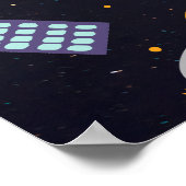 Mom-osa Space Boy Planets Astronaut Baby shower Poster (Hoek)