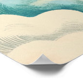 Mom-osa Sunshine en Clouds Retro Baby shower Poster (Hoek)