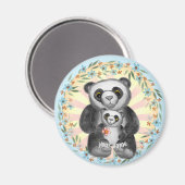 Mom Panda Beer Liefdesmagneet Magneet (Voorkant / Achterkant)