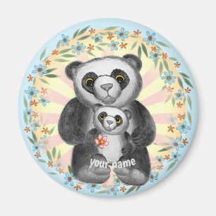 Mom Panda Beer Liefdesmagneet Magneet