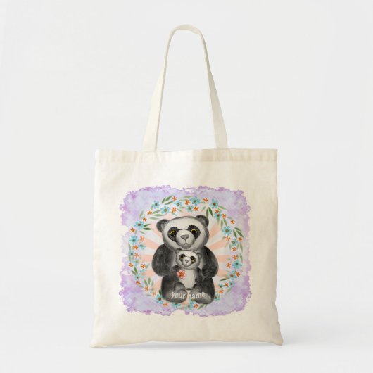 Mom Panda Beer Love custom Tote Bag (Voorkant)