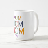 MOM Personalized Name Elegant White  Koffiemok (Voorkant rechts)