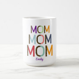 MOM Persoonlijke naam Elegant wit Koffiemok