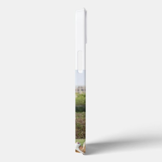 Mom Photo green text iPhone Case (Achterkant / Rechts)