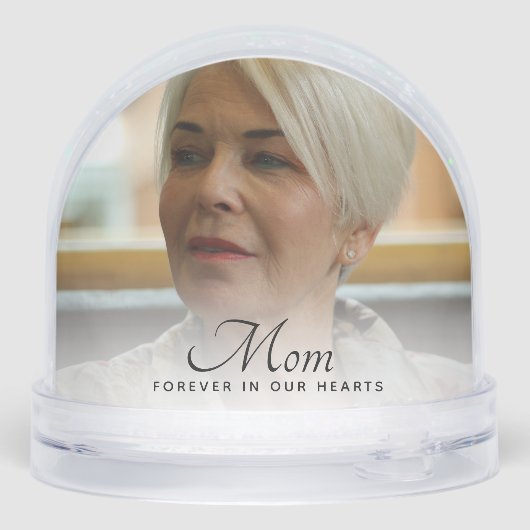 Mom Photo Memorial Sneeuwbol (Achterkant)