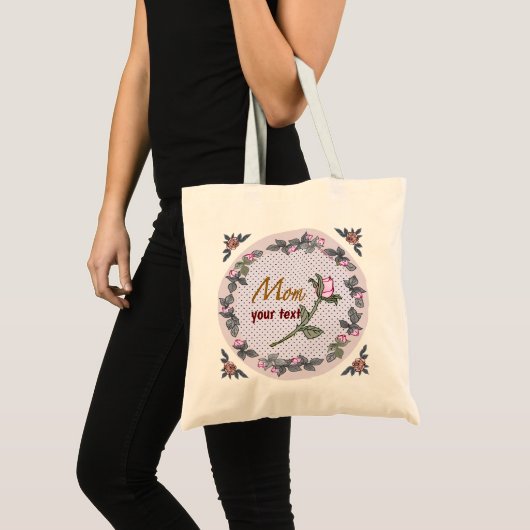 Mom Pink Rosebud custom Tote Bag (Voorkant (product))