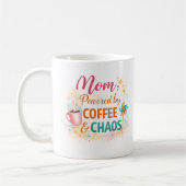 Mom Powered by Coffee & Chaos Mug Koffiemok (Links)