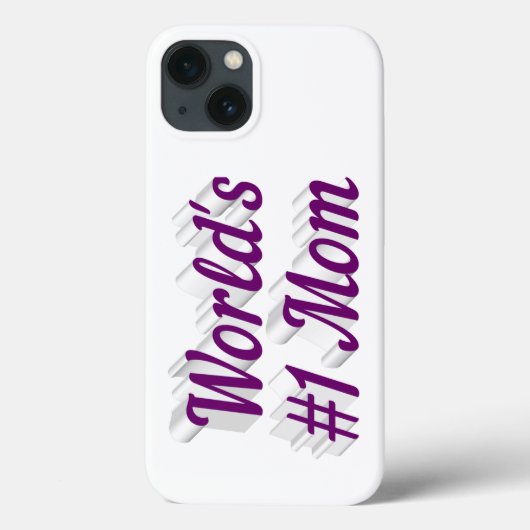 Mom purple text iPhone case (Achterkant)