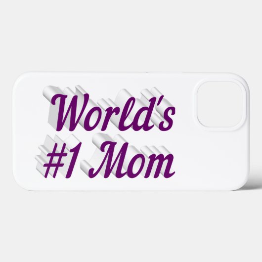 Mom purple text iPhone case (Achterkant (horizontaal))