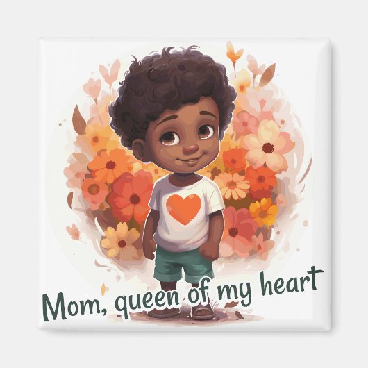 Mom, queen of my heart magneet (Voorkant)