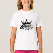 MOM Queen van mijn leven Meisjes White T-Shirt (Voorkant)