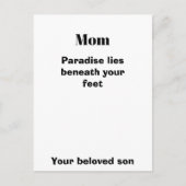 Mom Quote Post card Mom's Gift Briefkaart (Voorkant)