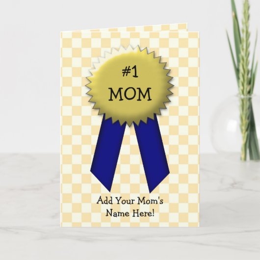 Mom Ribbon Award, Moederdag Kaart (Voorkant)
