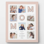 MOM Roze letters Familie Foto Collage Pink Lijst Fotoplaat (Voorkant)