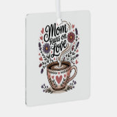 Mom Runs On Love Metalen Ornament (Voorkant Rechts)