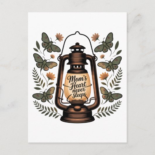 Mom’s Heart Never Sleeps Briefkaart (Voorkant)