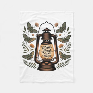 Mom’s Heart Never Sleeps Fleece Deken