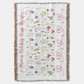 Mom’s Holiday Hugs Wrap – Seamless Wildflower Edit Deken (Voorkant Verticaal)