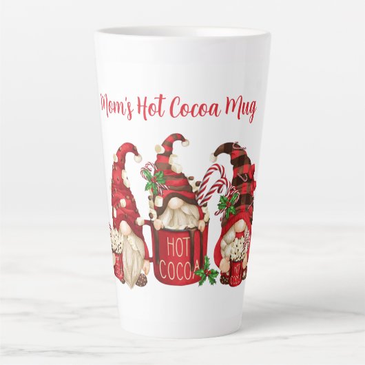Mom’s Hot Cocoa Mug – Christmas Gnomes Latte Mok (Voorkant)