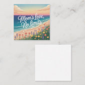 Mom’s Love, No Limits Vierkante Visitekaartje (Voorkant / Achterkant)