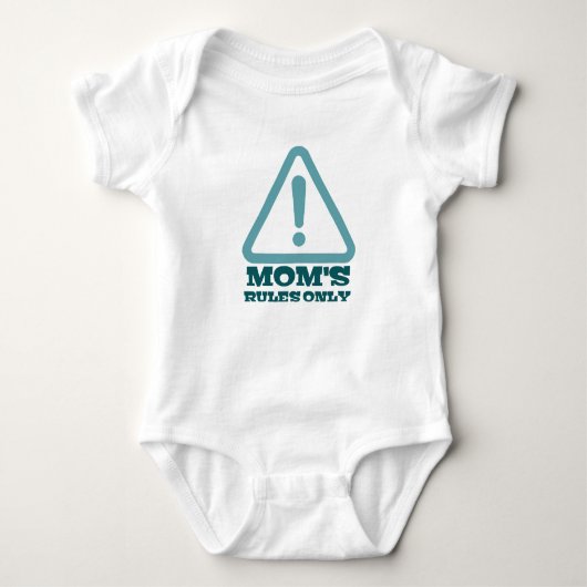 Mom’s Rules Only – Sassy New Mom Baby Apparel Romper (Voorkant)