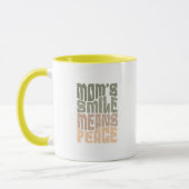 Mom’s Smile Means Peace – Green & Maron Mug Mok (Links)