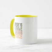 Mom’s Smile Means Peace – Green & Maron Mug Mok (Voorkant links)