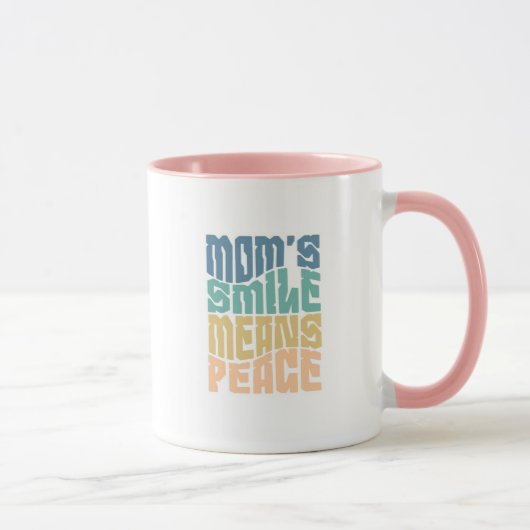 Mom’s Smile Means Peace – Green & Orange Mug Mok (Rechts)