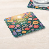 Mom’s Smile = My Sunshine Kartonnen Onderzetters (Gebogen)