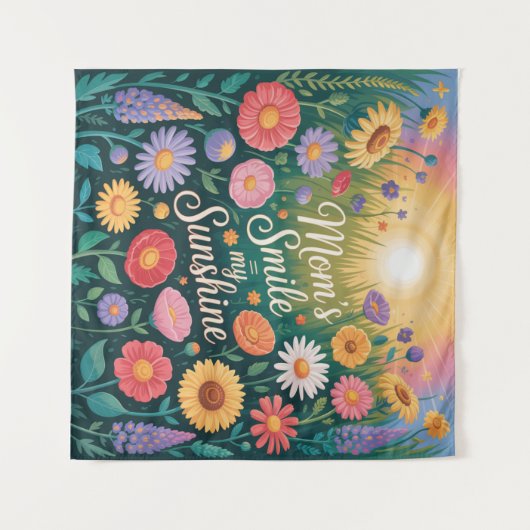 Mom’s Smile = My Sunshine Wandkleed (Voorkant (horizontaal))