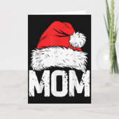 Mom Santa Christmas Family Matching Pajamas Mama X Kaart (Voorkant)