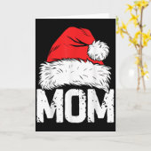 Mom Santa Christmas Family Matching Pajamas Mama X Kaart (Gele Bloem)